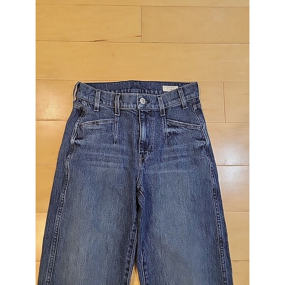 AYR Denim The Beat Barrel Leg Jeans Medium Wash Ankle High Rise Size 24 Preppy - Picture 3 of 9